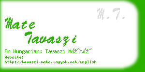 mate tavaszi business card